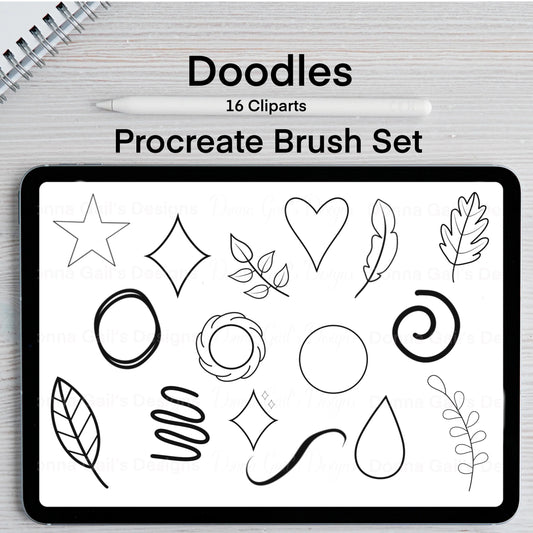 Doodles Procreate Stamp/Brush Sets Donna Gail's Designs