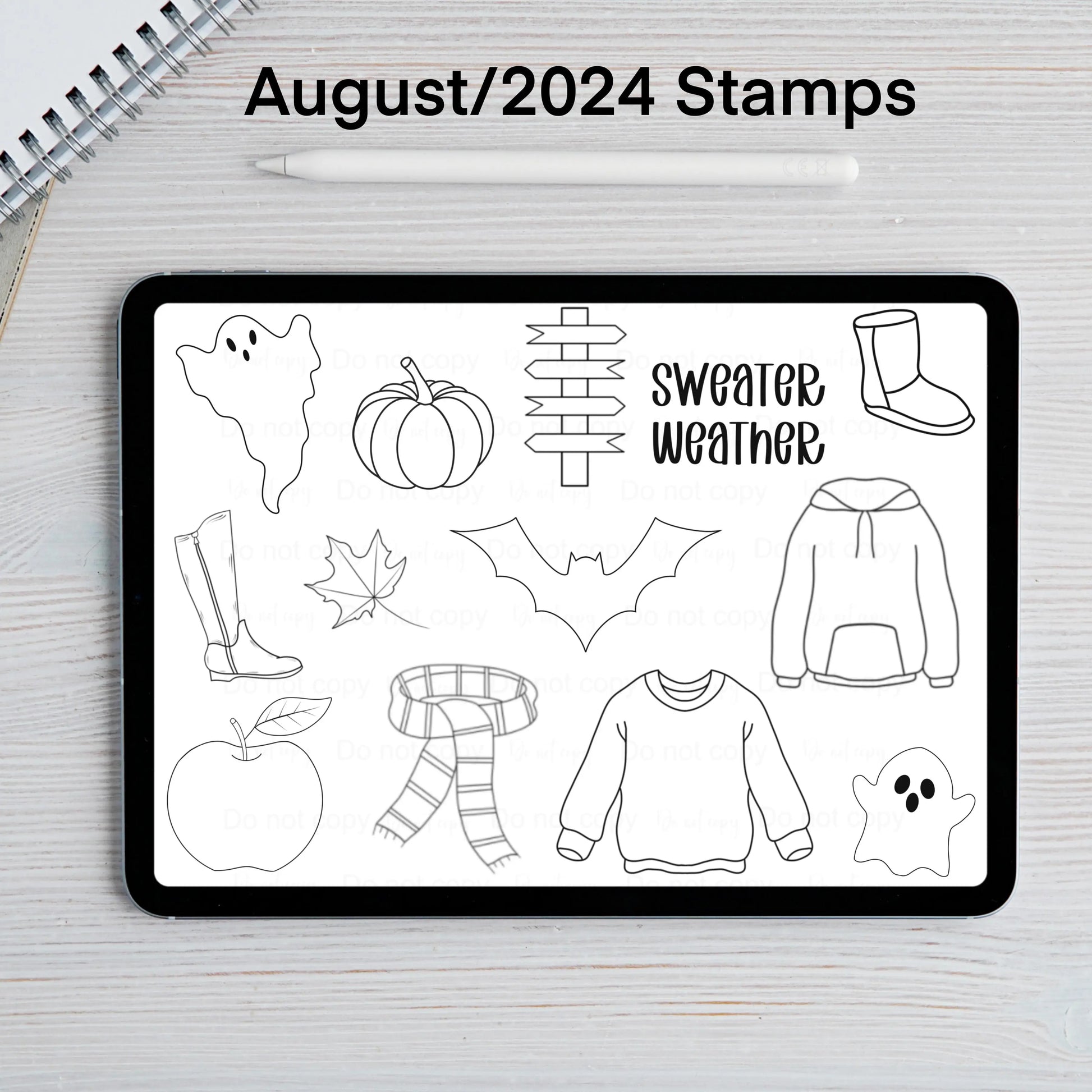 August 2024 Procreate Stamps/Brushes Donna Gail's Designs