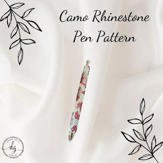 Camo Rhinestone Pen - Pattern Only Donna Gail's Designs