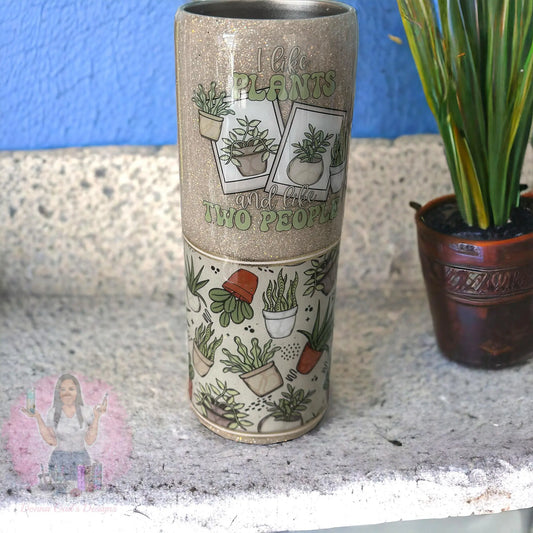 I like Plants More Than People Tumbler - 20 oz Donna Gail's Designs