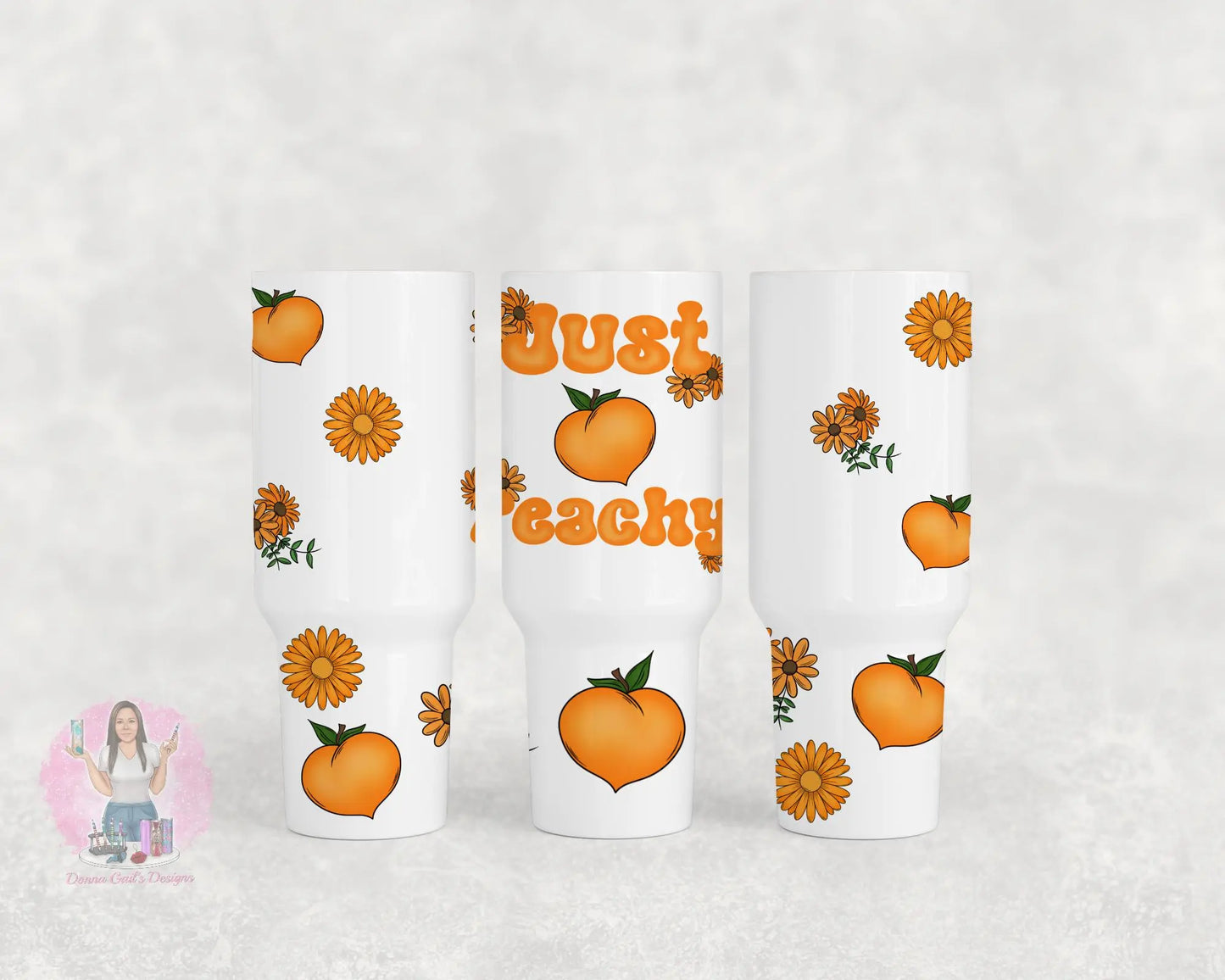 Just Peachy - 40 Oz Tumbler Wrap - digital file Donna Gail's Designs