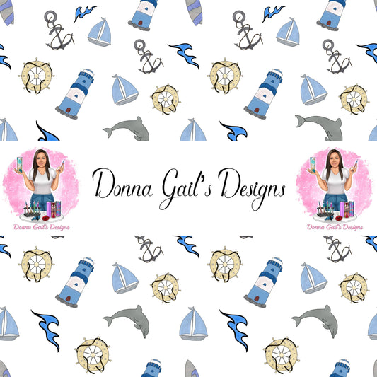 Nautical - Seamless - digital file Donna Gail's Designs