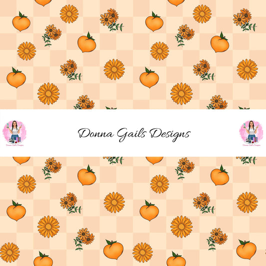 Peachy Checkered  - Seamless - digital file (Copy) Donna Gail's Designs