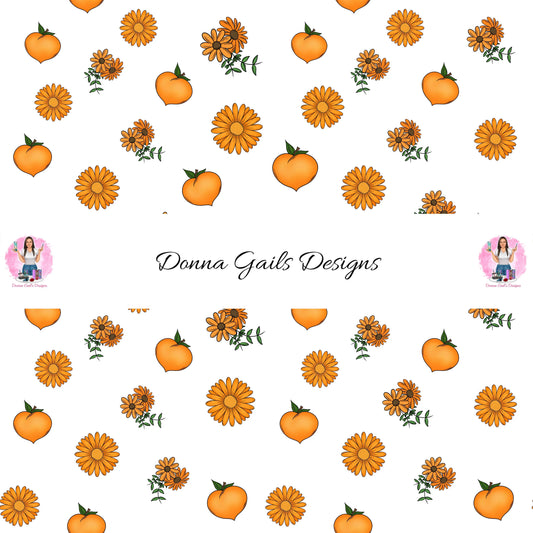 Peachy Seamless with White Backround  - Seamless - digital file Donna Gail's Designs