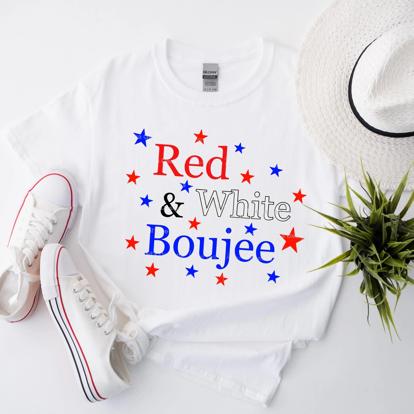 Red White & Boujee  - PNG - digital file Donna Gail's Designs