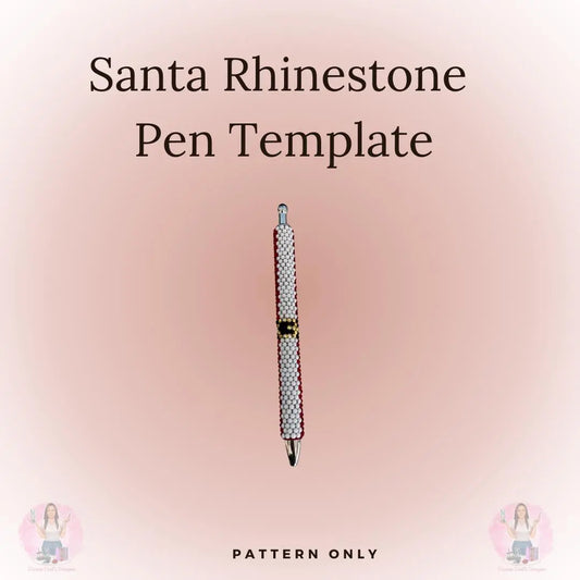 Santa Rhinestone Pen - Template Only Donna Gail's Designs