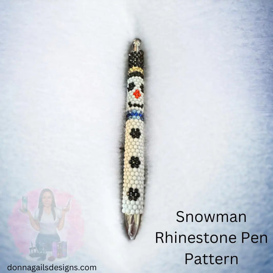 Snowman Rhinestone Pen - Pattern Only Donna Gail's Designs