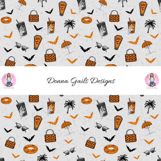 Spooky Summer Orange  - Seamless - digital file Donna Gail's Designs