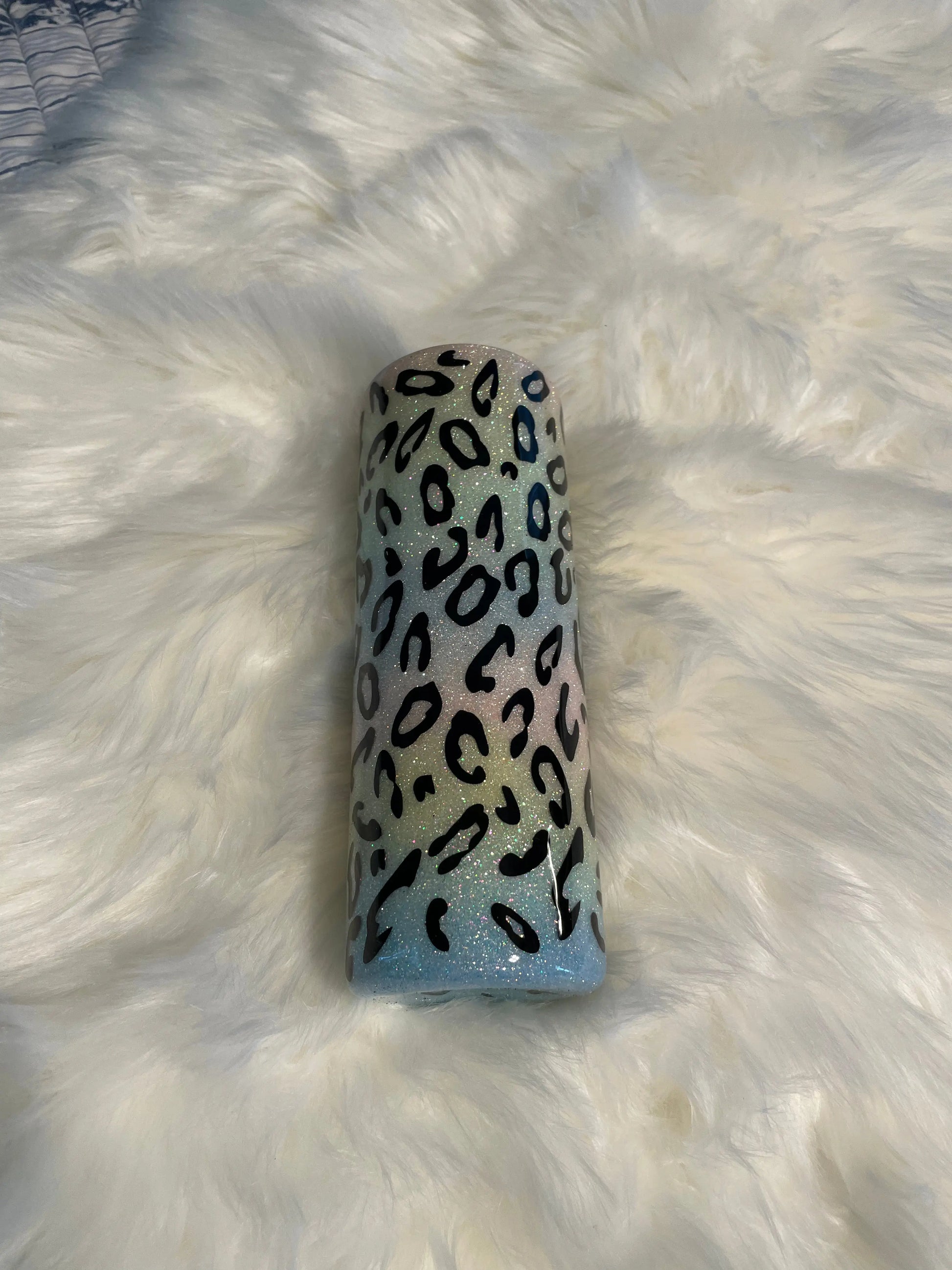 Pastel Leopard Glitter Tumbler Donna Gail's Designs